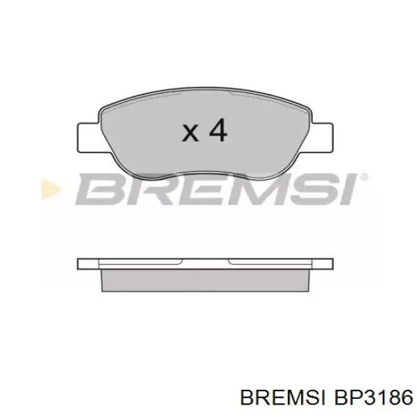 Передние тормозные колодки BP3186 Bremsi