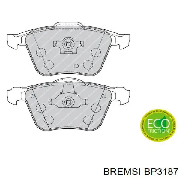 Передние тормозные колодки BP3187 Bremsi
