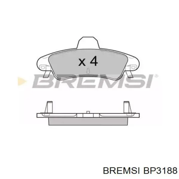 BP3188 Bremsi колодки тормозные задние дисковые