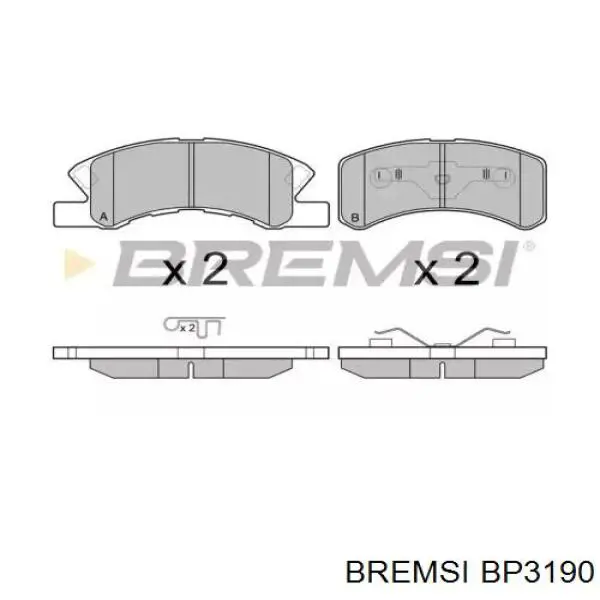 Передние тормозные колодки BP3190 Bremsi