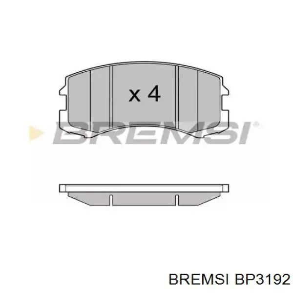 Передние тормозные колодки BP3192 Bremsi