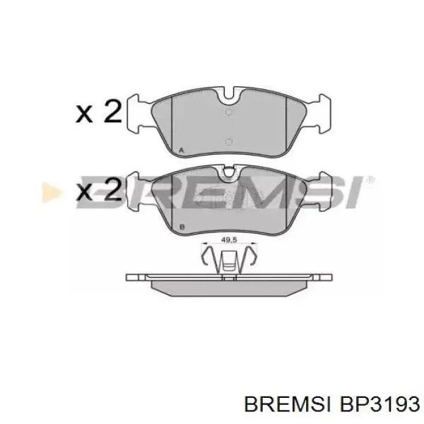 BP3193 Bremsi колодки тормозные передние дисковые