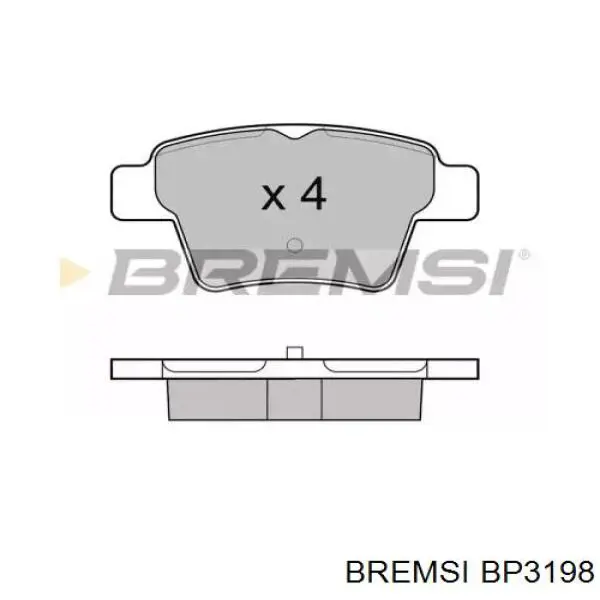 BP3198 Bremsi колодки тормозные задние дисковые