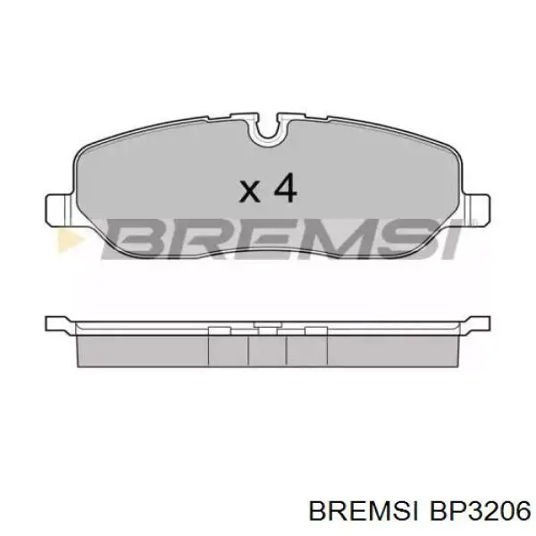 BP3206 Bremsi передние тормозные колодки