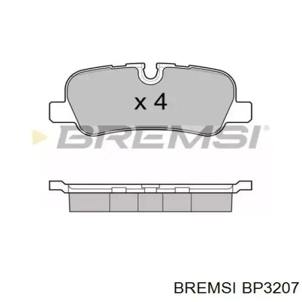 Задние тормозные колодки BP3207 Bremsi