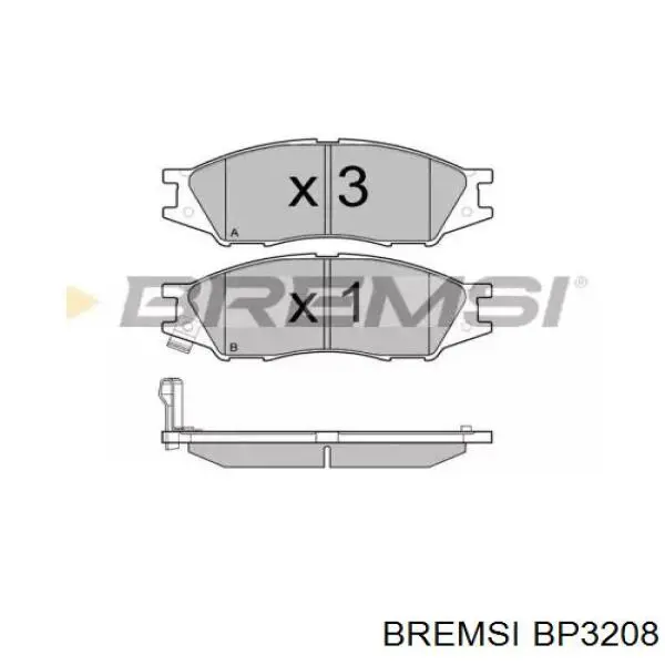 Передние тормозные колодки BP3208 Bremsi