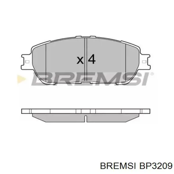 Передние тормозные колодки BP3209 Bremsi