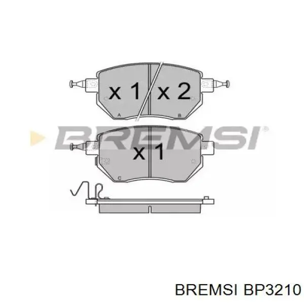 BP3210 Bremsi sapatas do freio dianteiras de disco