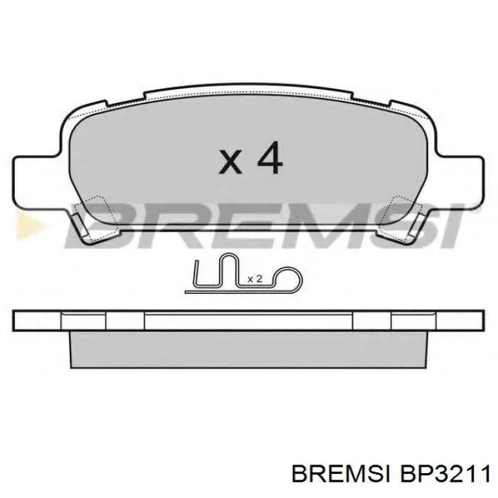 Передние тормозные колодки BP3211 Bremsi