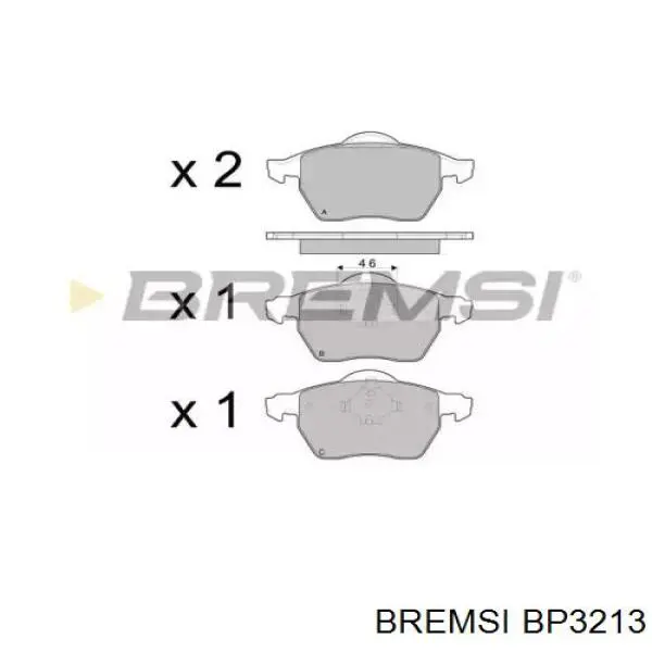 Передние тормозные колодки BP3213 Bremsi