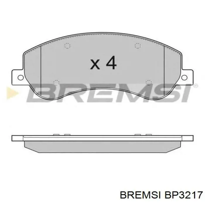 Задние тормозные колодки BP3217 Bremsi