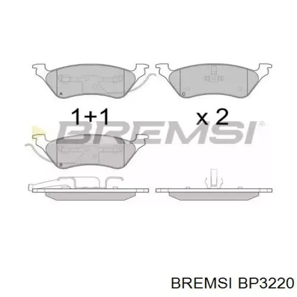 Задние тормозные колодки BP3220 Bremsi