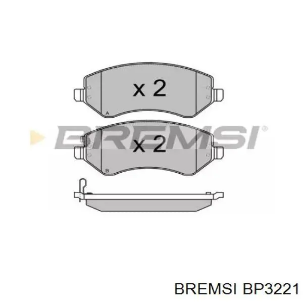 Передние тормозные колодки BP3221 Bremsi