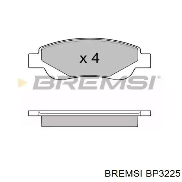 BP3225 Bremsi sapatas do freio dianteiras de disco