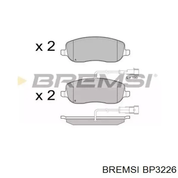 Передние тормозные колодки BP3226 Bremsi