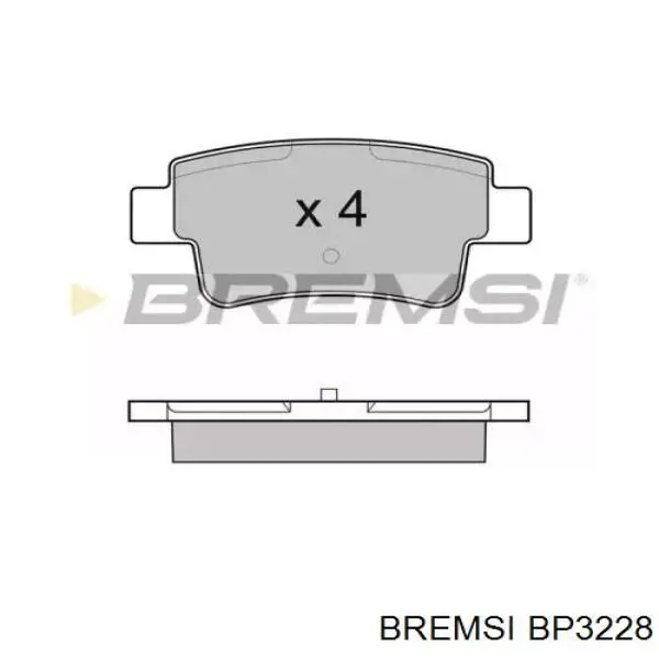 Задние тормозные колодки BP3228 Bremsi