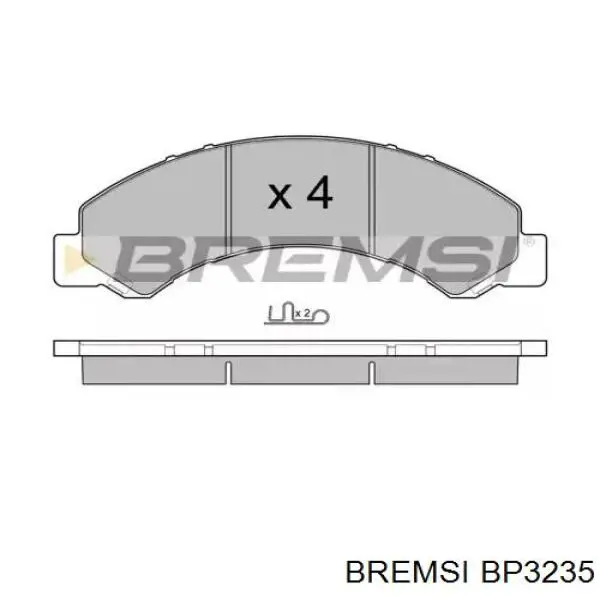 Передние тормозные колодки BP3235 Bremsi