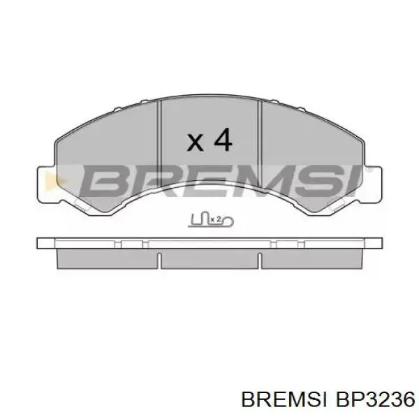 Передние тормозные колодки BP3236 Bremsi