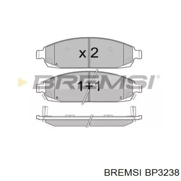 Передние тормозные колодки BP3238 Bremsi