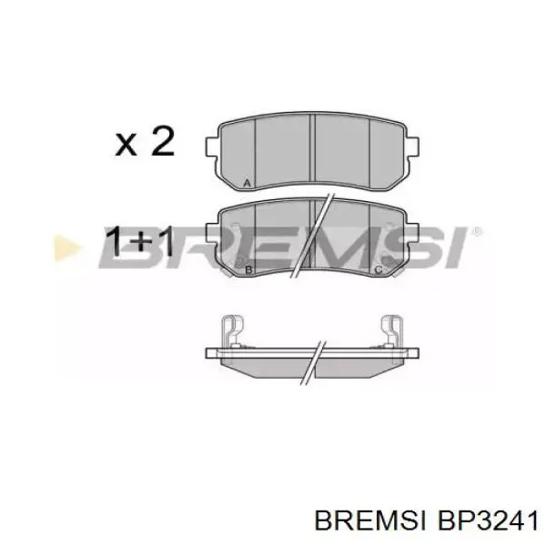 Задние тормозные колодки BP3241 Bremsi