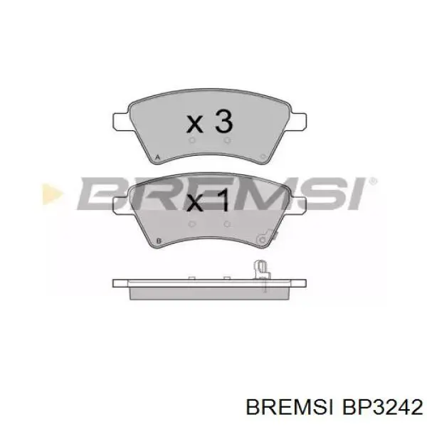 Передние тормозные колодки BP3242 Bremsi