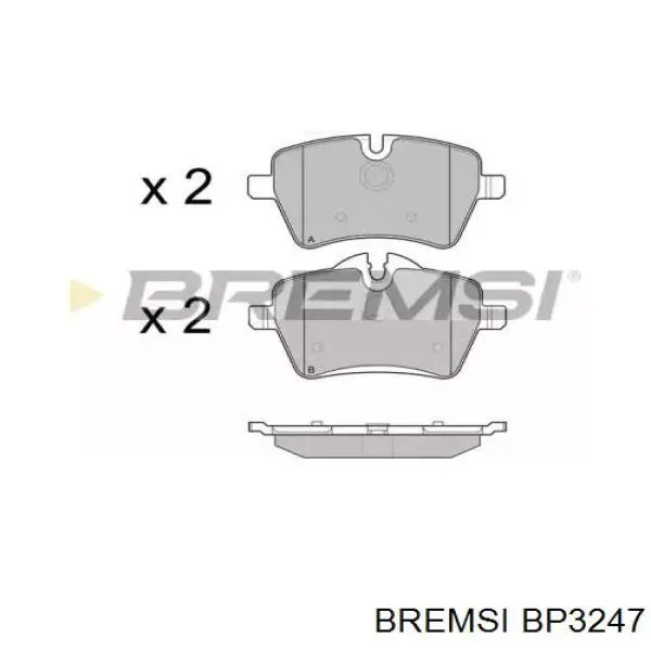 Передние тормозные колодки BP3247 Bremsi