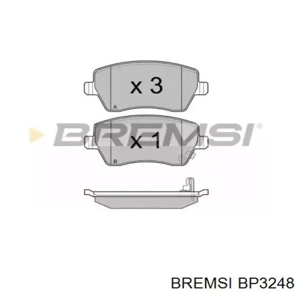 BP3248 Bremsi sapatas do freio dianteiras de disco