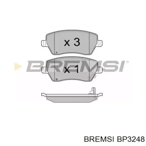 Передние тормозные колодки BP3248 Bremsi