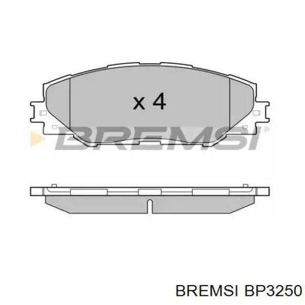 Передние тормозные колодки BP3250 Bremsi