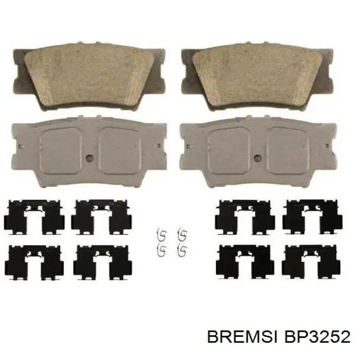 Задние тормозные колодки BP3252 Bremsi