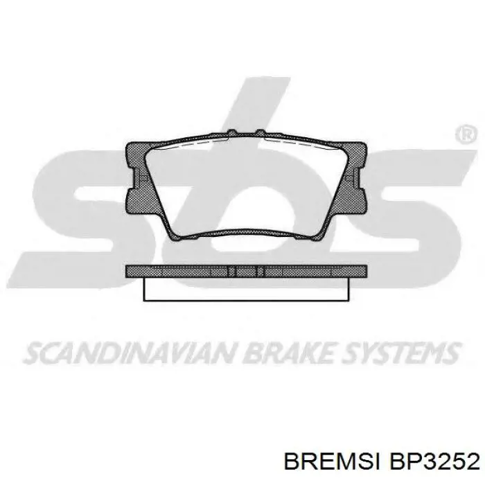 Задние дисковые колодки Bremsi BP3252
