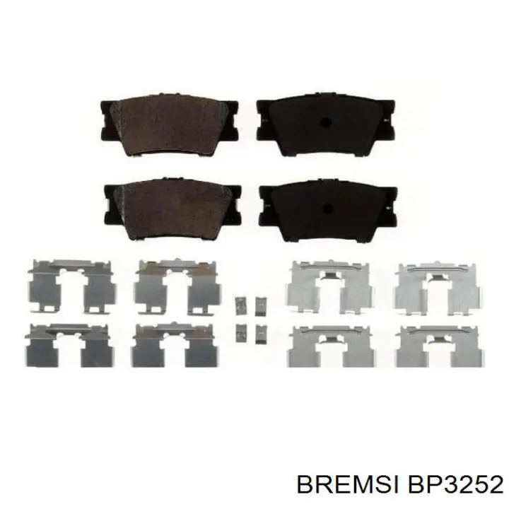 Купить BP3252 Bremsi Колодки тормозные задние, дисковые
