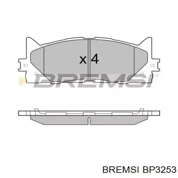 Передние тормозные колодки BP3253 Bremsi