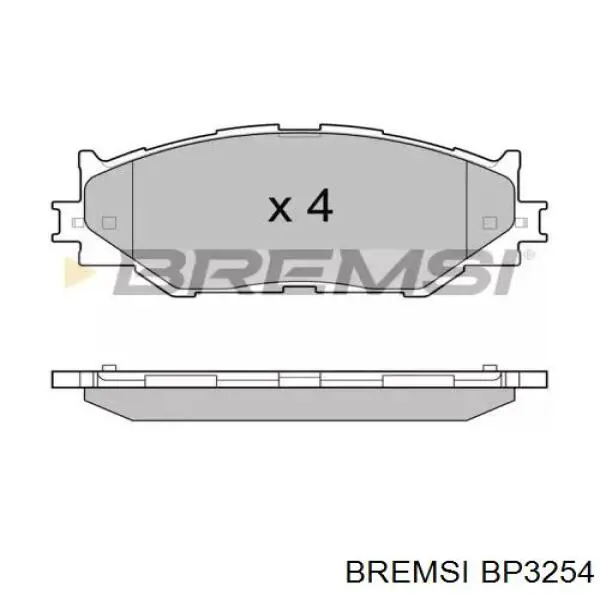 Передние тормозные колодки BP3254 Bremsi