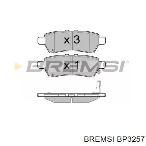 BP3257 Bremsi задние тормозные колодки