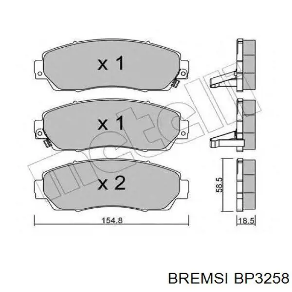 Колодки Bremsi BP3258 цена, от 23.25 USD