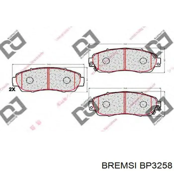 Купить BP3258 Bremsi Колодки тормозные