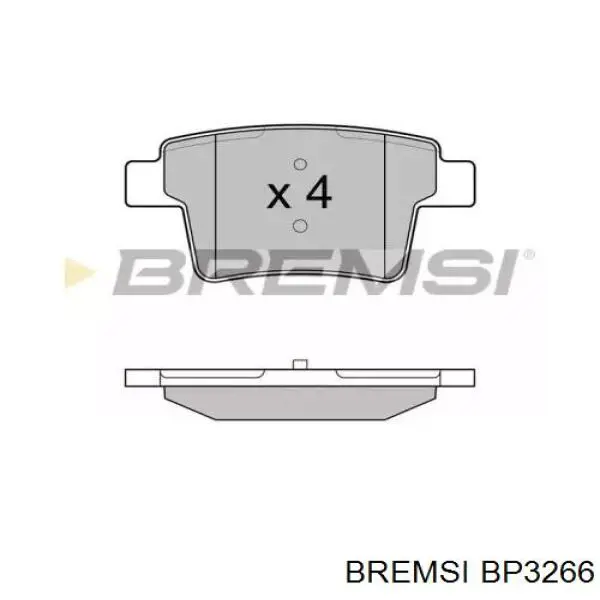 BP3266 Bremsi sapatas do freio traseiras de disco