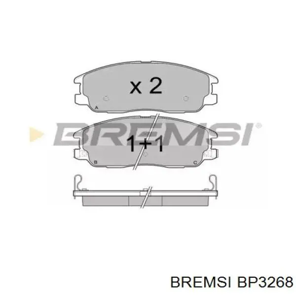 Передние тормозные колодки BP3268 Bremsi