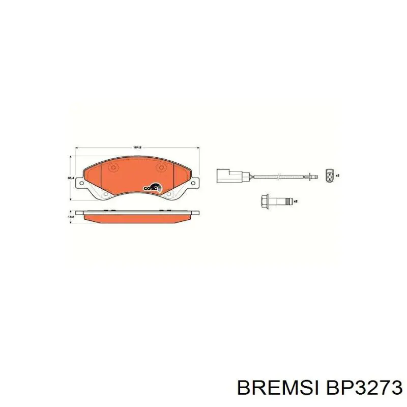 Передние тормозные колодки BP3273 Bremsi