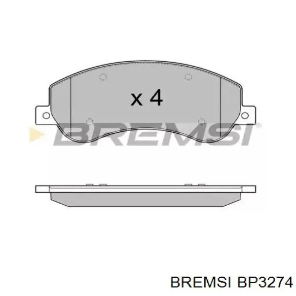 Передние тормозные колодки BP3274 Bremsi