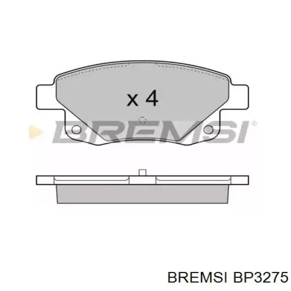 BP3275 Bremsi задние тормозные колодки