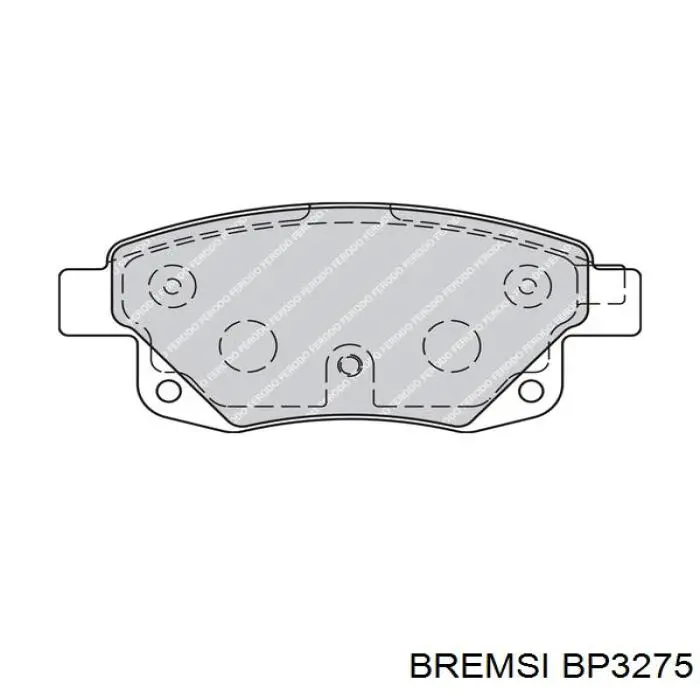Купить BP3275 Bremsi Колодки тормозные задние, дисковые