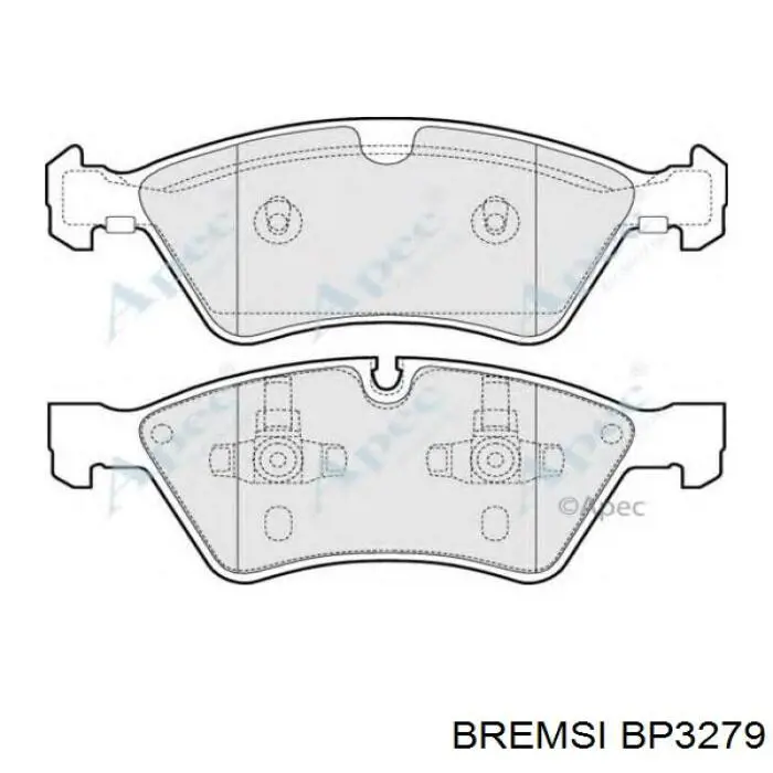 Передние тормозные колодки BP3279 Bremsi
