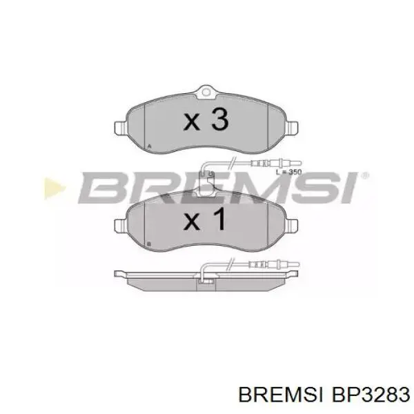 Передние тормозные колодки BP3283 Bremsi