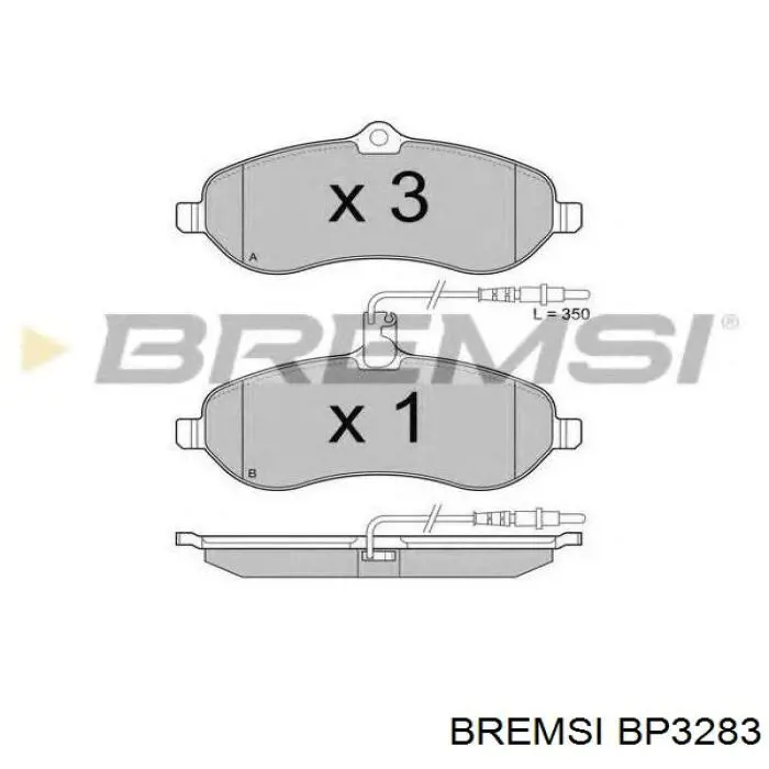 Pastillas de freno delanteras BP3283 Bremsi