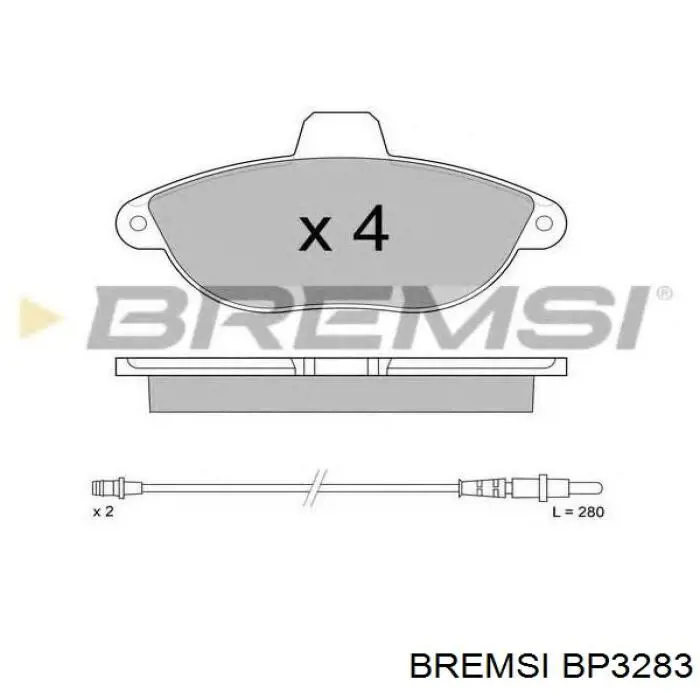 Колодки Bremsi BP3283 цена, от 23.64 USD