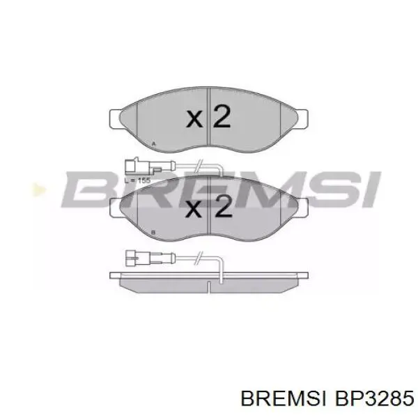 Передние тормозные колодки BP3285 Bremsi