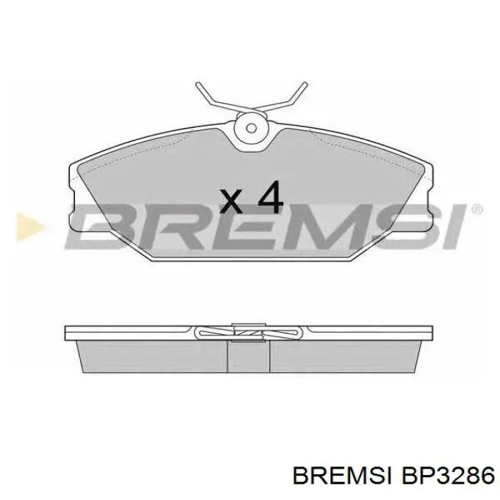 Задние тормозные колодки BP3286 Bremsi