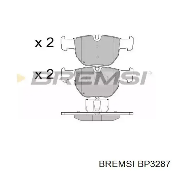 Передние тормозные колодки BP3287 Bremsi